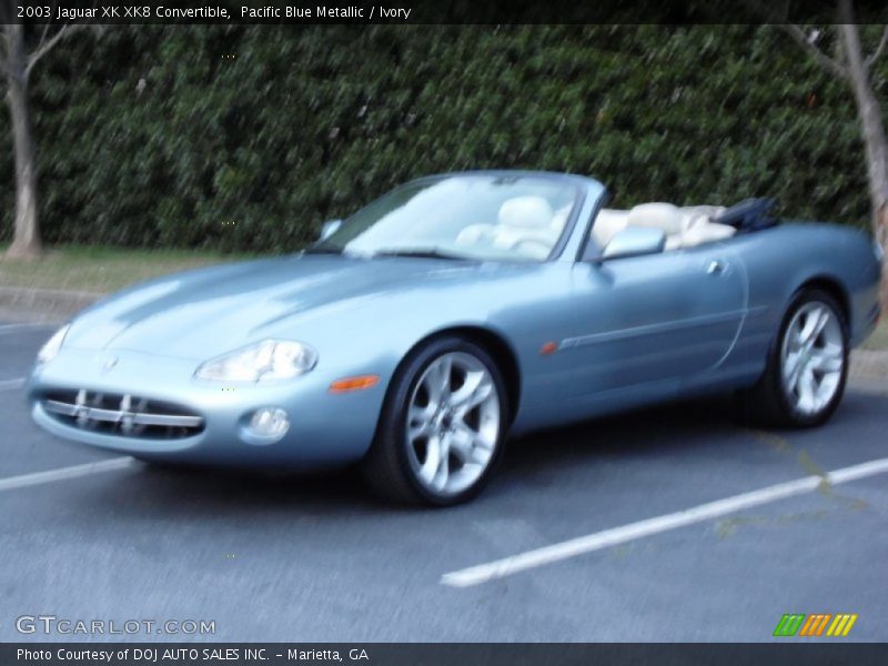 Pacific Blue Metallic / Ivory 2003 Jaguar XK XK8 Convertible