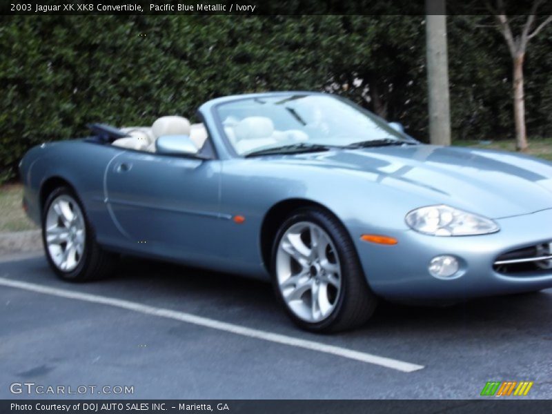 Pacific Blue Metallic / Ivory 2003 Jaguar XK XK8 Convertible
