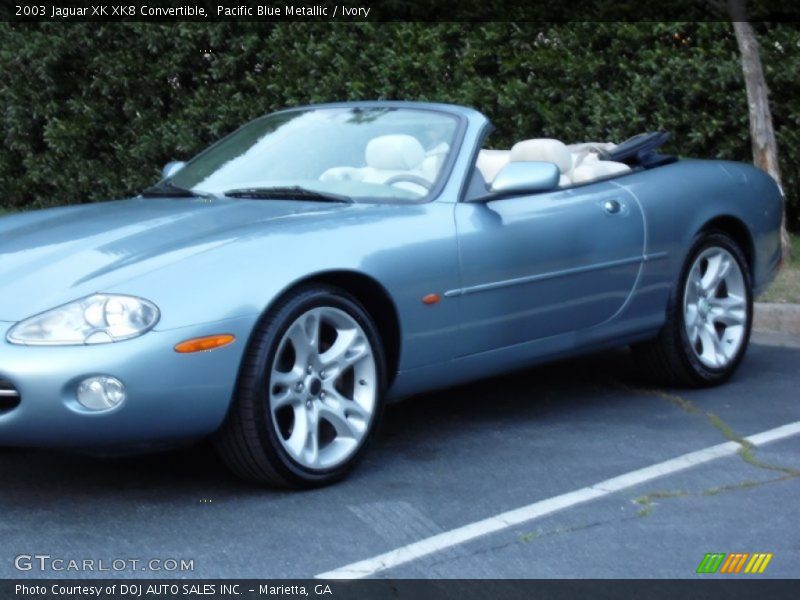 Pacific Blue Metallic / Ivory 2003 Jaguar XK XK8 Convertible