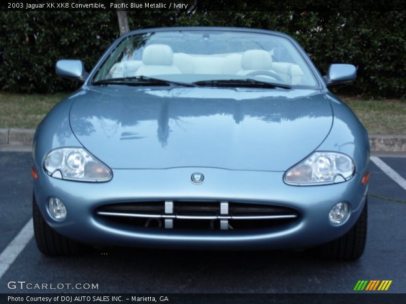 Pacific Blue Metallic / Ivory 2003 Jaguar XK XK8 Convertible
