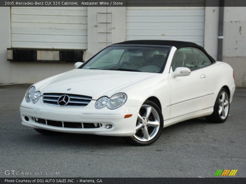 Alabaster White / Stone 2005 Mercedes-Benz CLK 320 Cabriolet