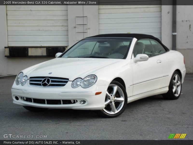 Alabaster White / Stone 2005 Mercedes-Benz CLK 320 Cabriolet
