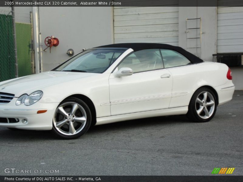 Alabaster White / Stone 2005 Mercedes-Benz CLK 320 Cabriolet