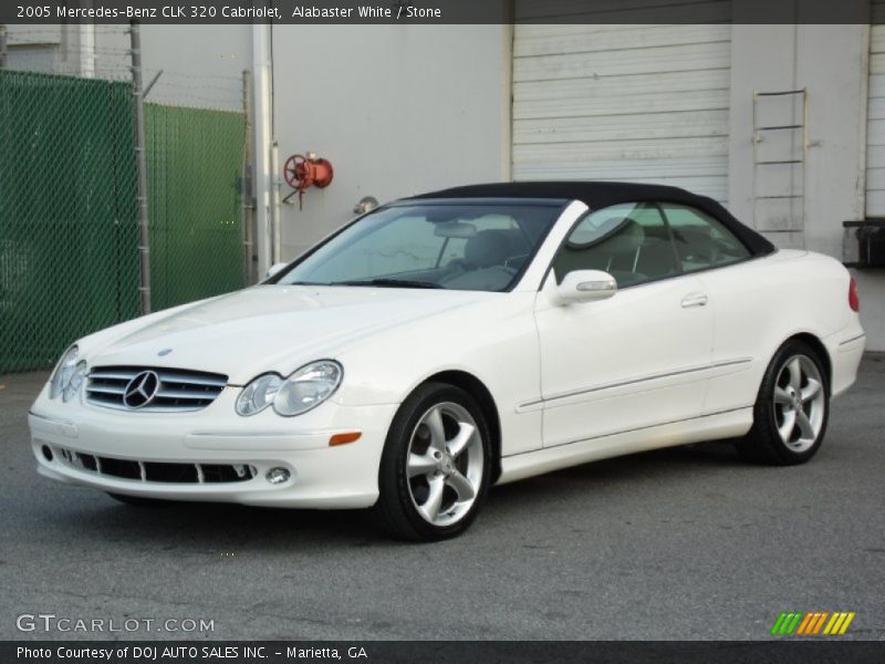 Alabaster White / Stone 2005 Mercedes-Benz CLK 320 Cabriolet