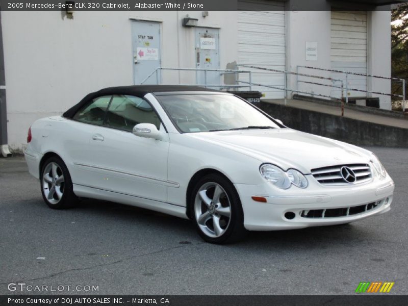 Alabaster White / Stone 2005 Mercedes-Benz CLK 320 Cabriolet