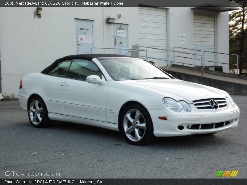 Alabaster White / Stone 2005 Mercedes-Benz CLK 320 Cabriolet