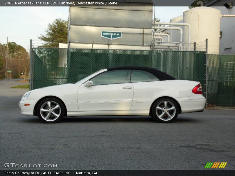Alabaster White / Stone 2005 Mercedes-Benz CLK 320 Cabriolet