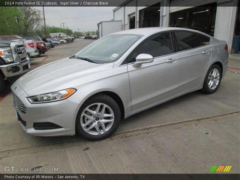 Ingot Silver / Charcoal Black 2014 Ford Fusion SE EcoBoost