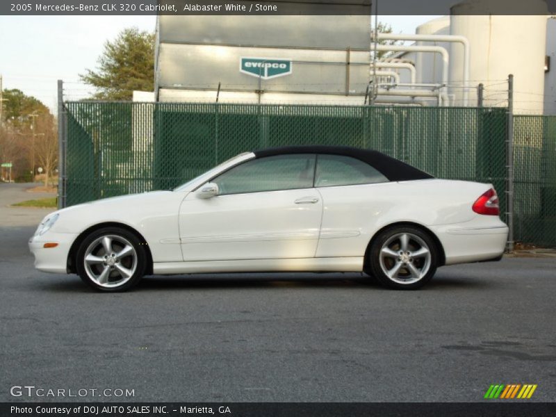 Alabaster White / Stone 2005 Mercedes-Benz CLK 320 Cabriolet