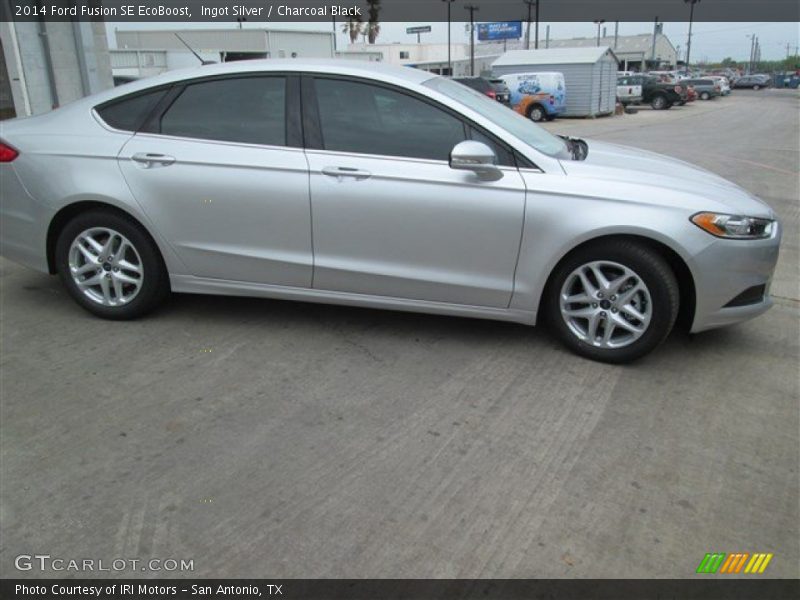 Ingot Silver / Charcoal Black 2014 Ford Fusion SE EcoBoost