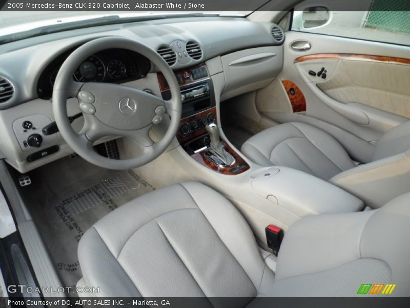 Alabaster White / Stone 2005 Mercedes-Benz CLK 320 Cabriolet