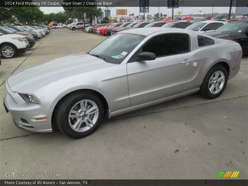 Ingot Silver / Charcoal Black 2014 Ford Mustang V6 Coupe