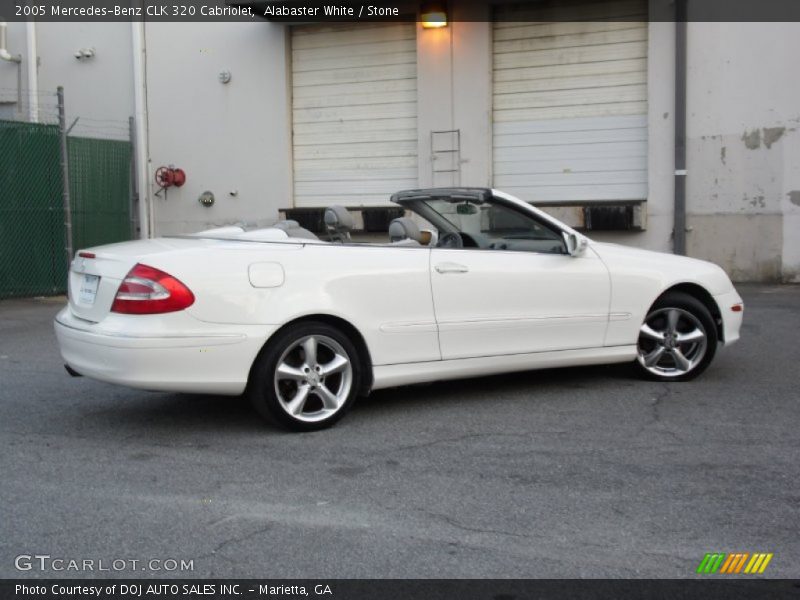 Alabaster White / Stone 2005 Mercedes-Benz CLK 320 Cabriolet