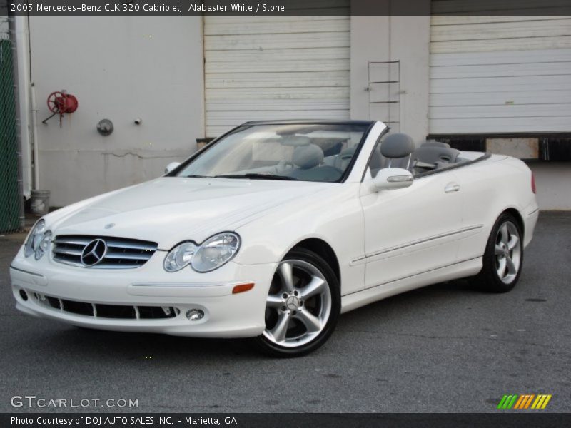 Alabaster White / Stone 2005 Mercedes-Benz CLK 320 Cabriolet