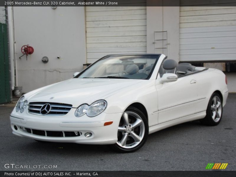 Alabaster White / Stone 2005 Mercedes-Benz CLK 320 Cabriolet