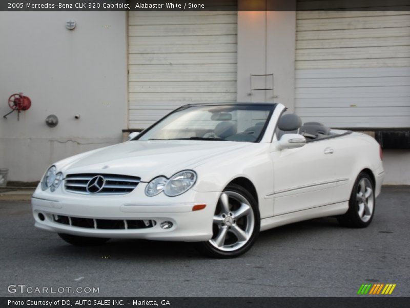Alabaster White / Stone 2005 Mercedes-Benz CLK 320 Cabriolet