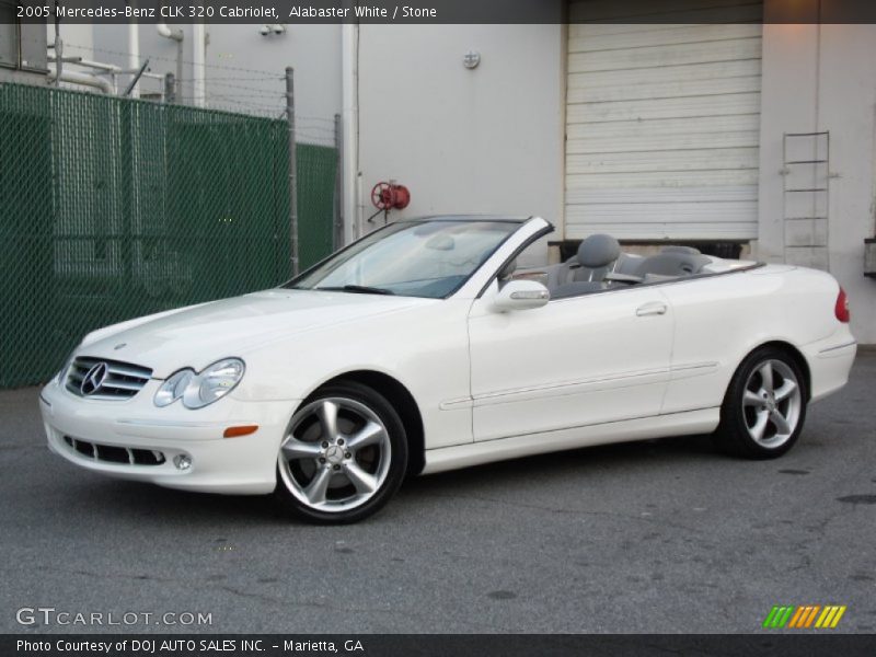Alabaster White / Stone 2005 Mercedes-Benz CLK 320 Cabriolet
