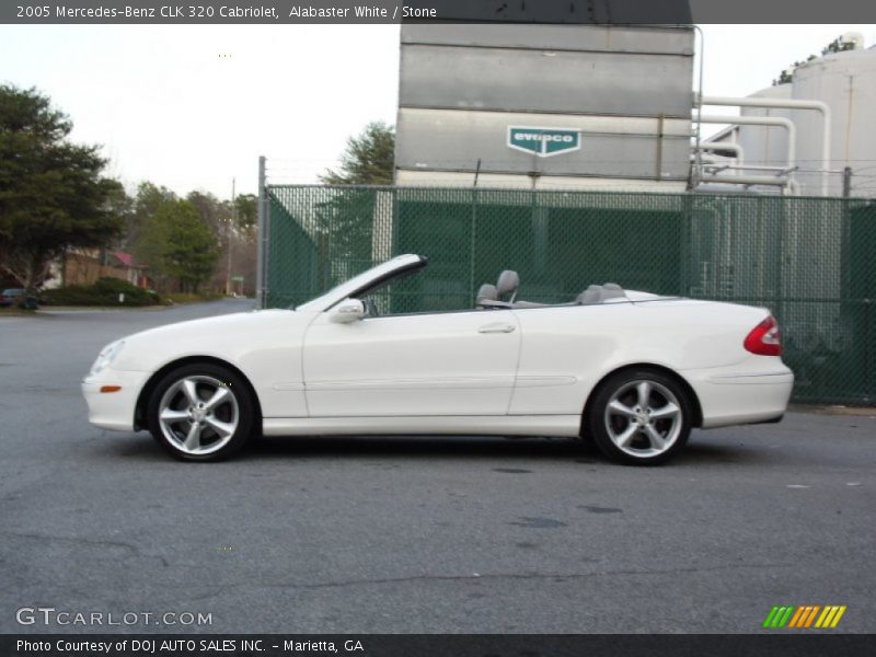 Alabaster White / Stone 2005 Mercedes-Benz CLK 320 Cabriolet