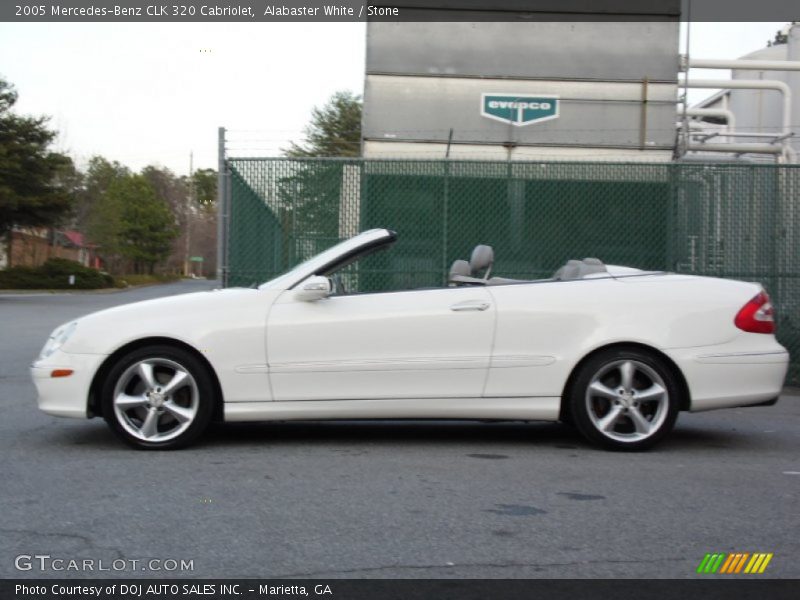 Alabaster White / Stone 2005 Mercedes-Benz CLK 320 Cabriolet