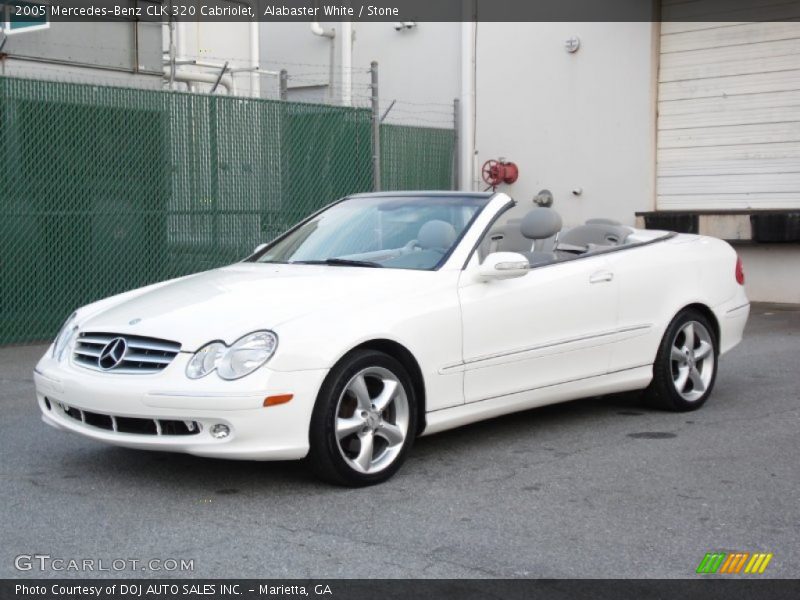 Alabaster White / Stone 2005 Mercedes-Benz CLK 320 Cabriolet