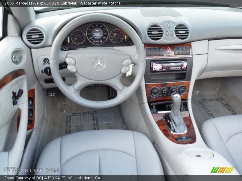 Alabaster White / Stone 2005 Mercedes-Benz CLK 320 Cabriolet