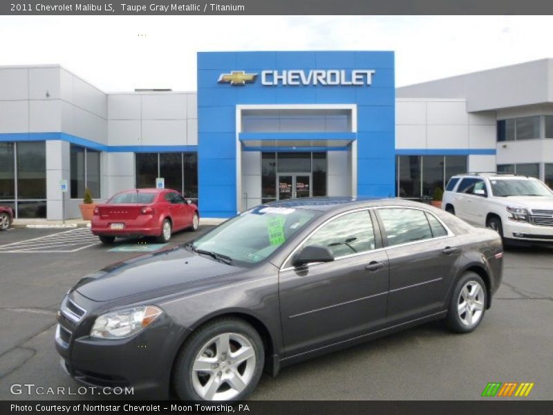 Taupe Gray Metallic / Titanium 2011 Chevrolet Malibu LS