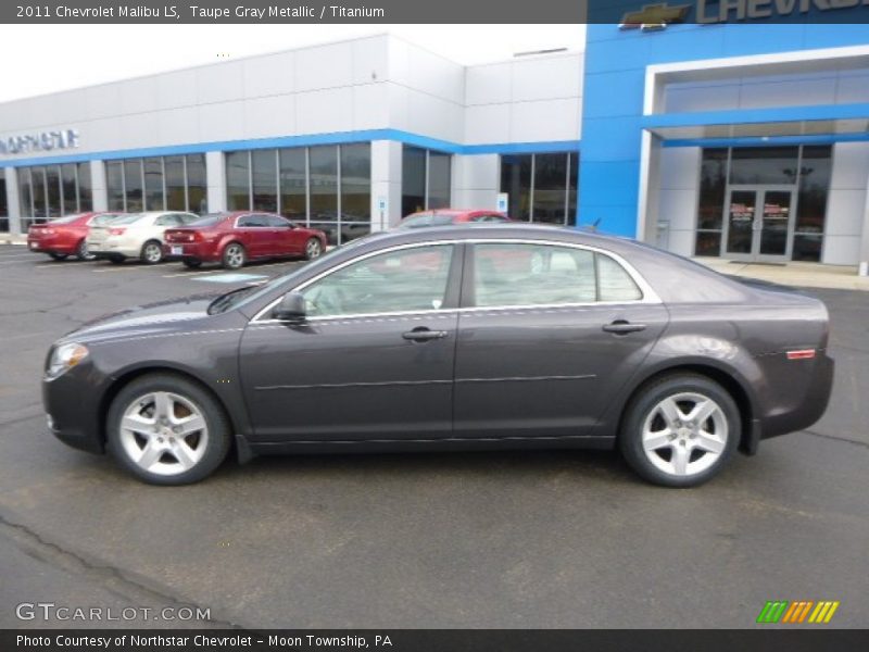Taupe Gray Metallic / Titanium 2011 Chevrolet Malibu LS