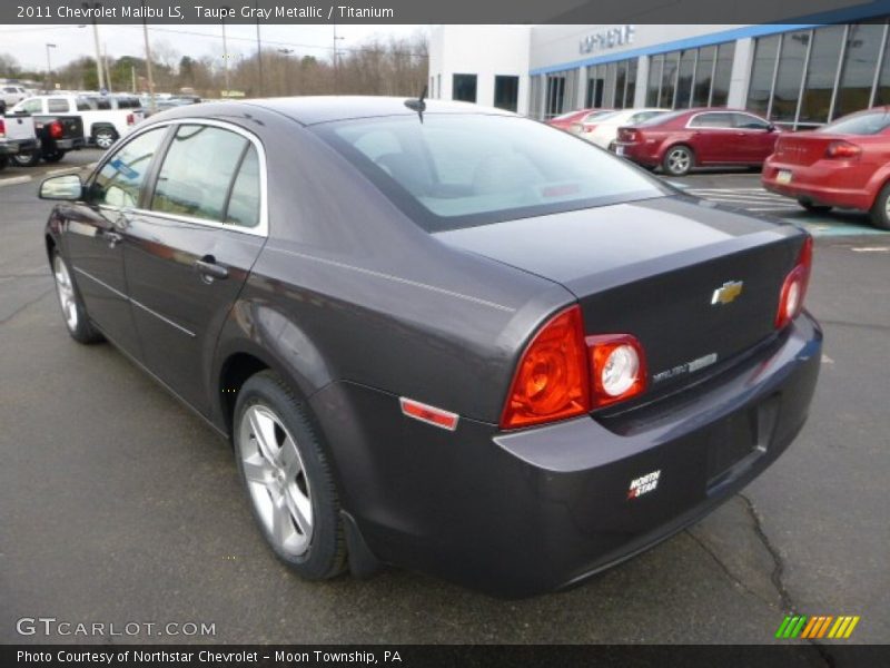Taupe Gray Metallic / Titanium 2011 Chevrolet Malibu LS
