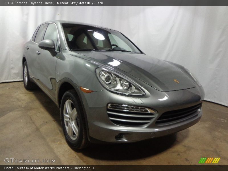 Meteor Grey Metallic / Black 2014 Porsche Cayenne Diesel