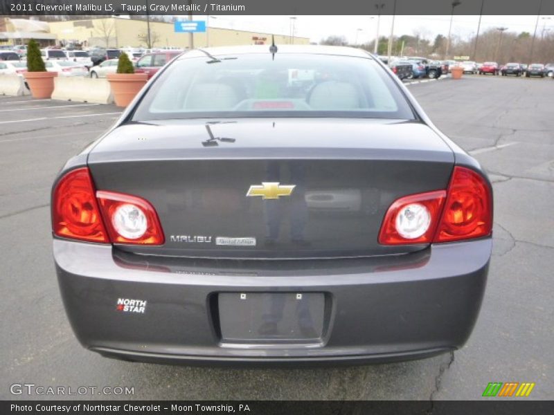 Taupe Gray Metallic / Titanium 2011 Chevrolet Malibu LS