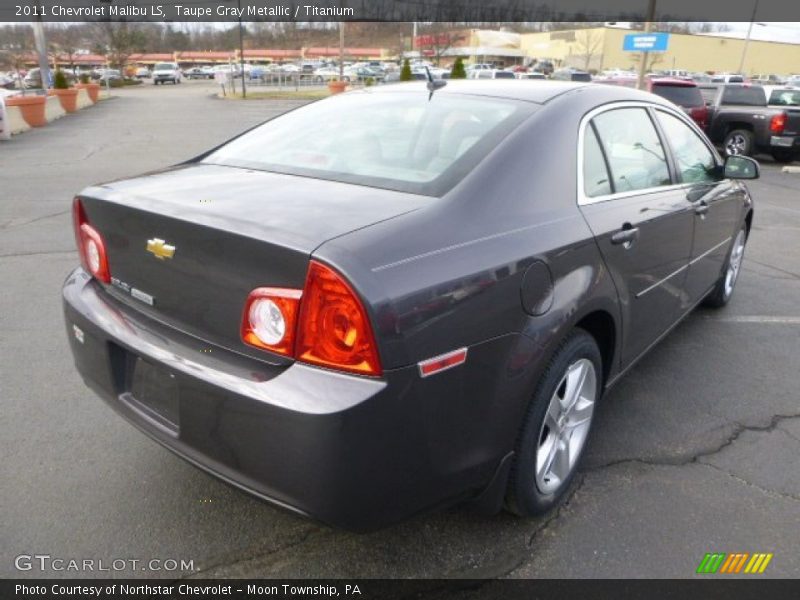 Taupe Gray Metallic / Titanium 2011 Chevrolet Malibu LS