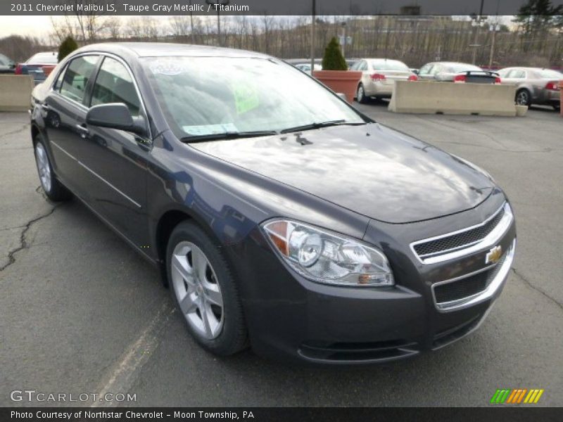 Taupe Gray Metallic / Titanium 2011 Chevrolet Malibu LS