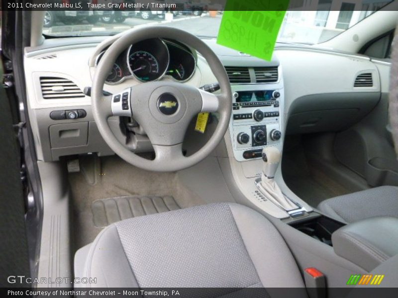 Taupe Gray Metallic / Titanium 2011 Chevrolet Malibu LS