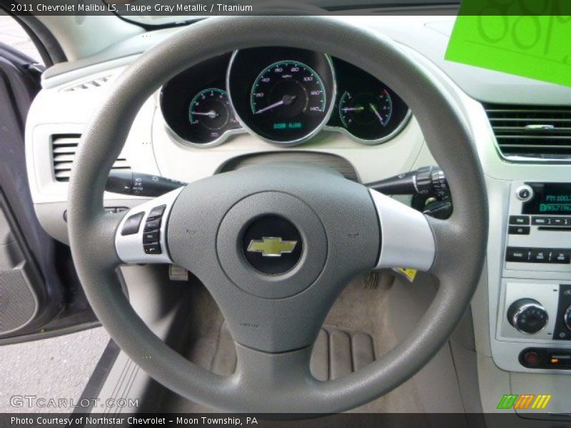 Taupe Gray Metallic / Titanium 2011 Chevrolet Malibu LS