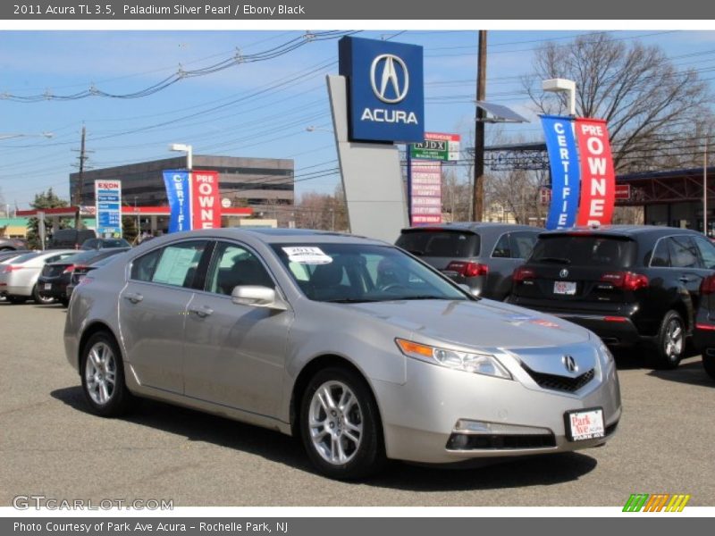 Paladium Silver Pearl / Ebony Black 2011 Acura TL 3.5