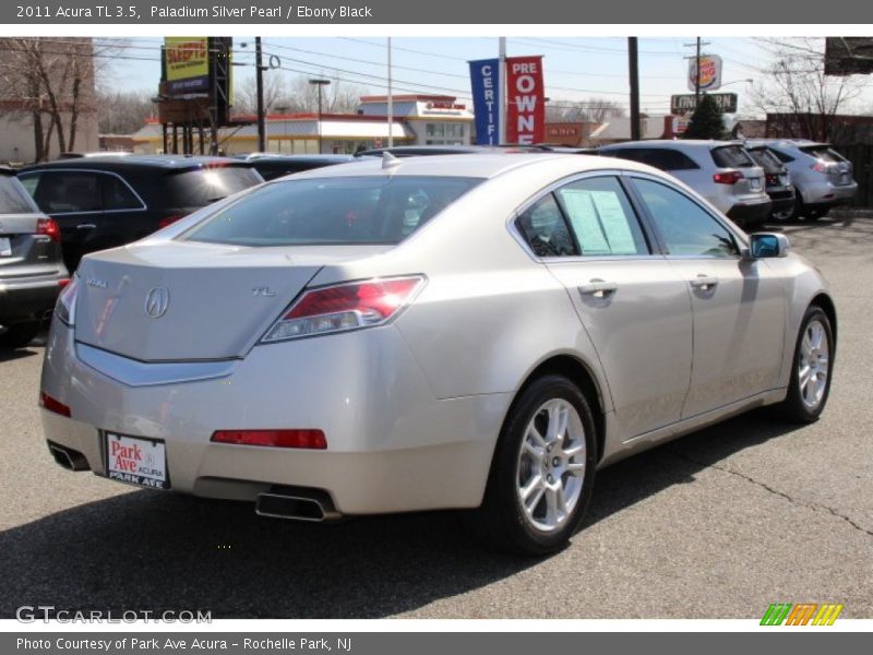 Paladium Silver Pearl / Ebony Black 2011 Acura TL 3.5
