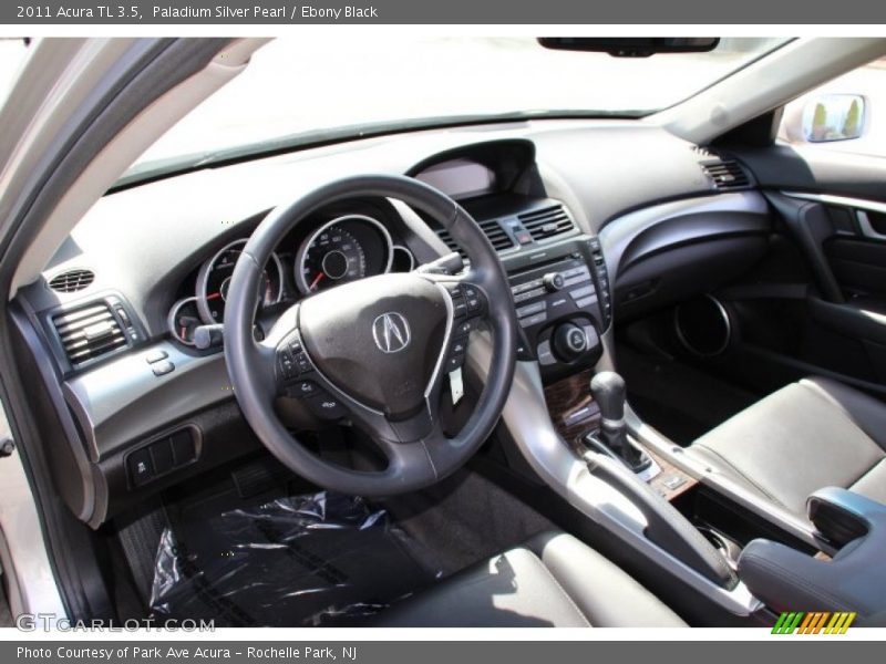 Paladium Silver Pearl / Ebony Black 2011 Acura TL 3.5