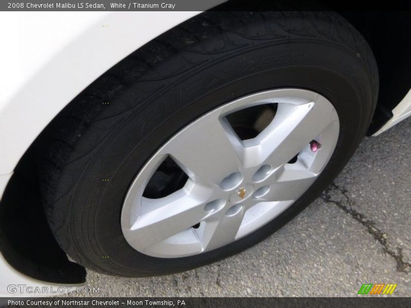 White / Titanium Gray 2008 Chevrolet Malibu LS Sedan