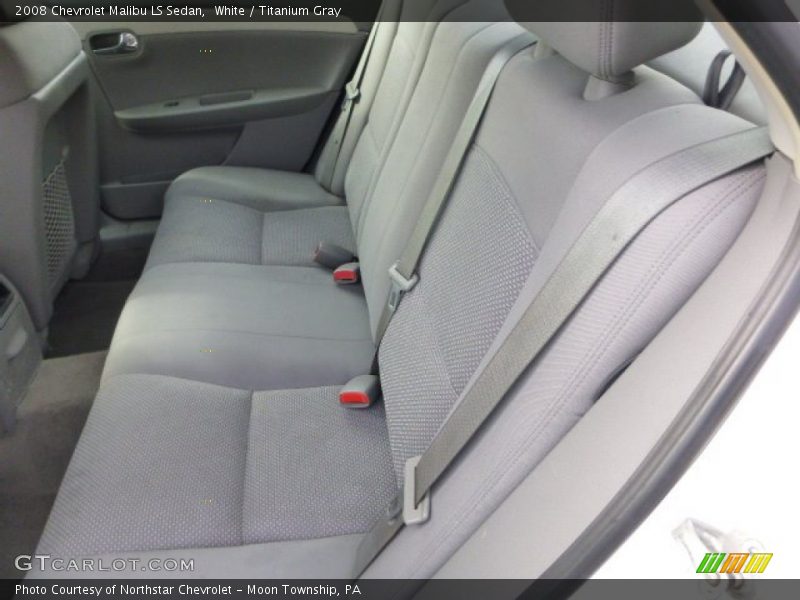 White / Titanium Gray 2008 Chevrolet Malibu LS Sedan