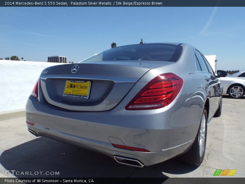 Paladium Silver Metallic / Silk Beige/Espresso Brown 2014 Mercedes-Benz S 550 Sedan
