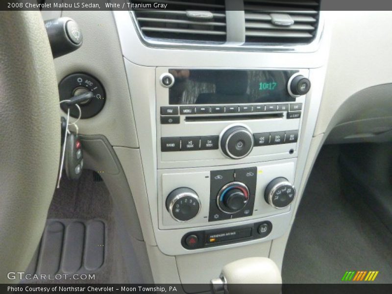 White / Titanium Gray 2008 Chevrolet Malibu LS Sedan