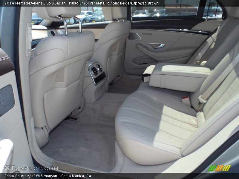 Paladium Silver Metallic / Silk Beige/Espresso Brown 2014 Mercedes-Benz S 550 Sedan