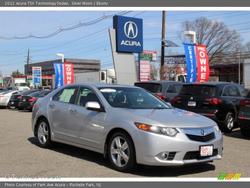 Silver Moon / Ebony 2012 Acura TSX Technology Sedan