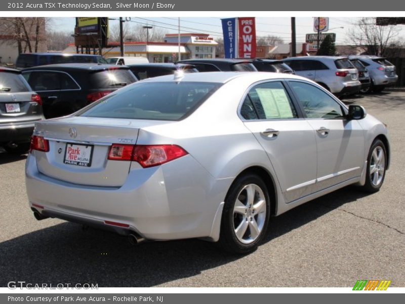 Silver Moon / Ebony 2012 Acura TSX Technology Sedan