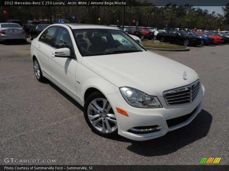 Arctic White / Almond Beige/Mocha 2012 Mercedes-Benz C 250 Luxury