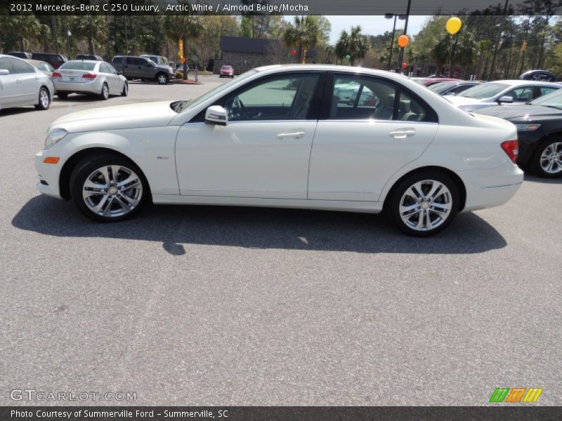 Arctic White / Almond Beige/Mocha 2012 Mercedes-Benz C 250 Luxury