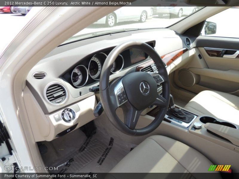 Arctic White / Almond Beige/Mocha 2012 Mercedes-Benz C 250 Luxury