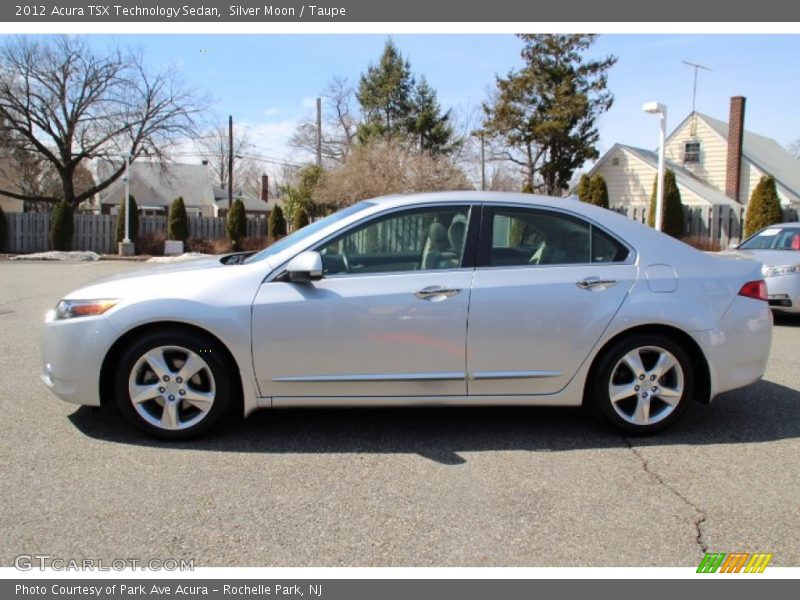 Silver Moon / Taupe 2012 Acura TSX Technology Sedan
