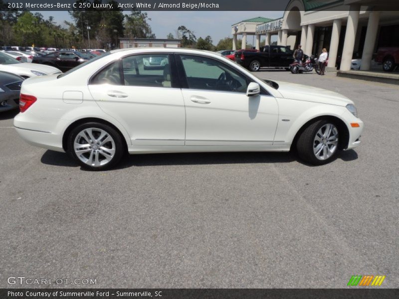 Arctic White / Almond Beige/Mocha 2012 Mercedes-Benz C 250 Luxury