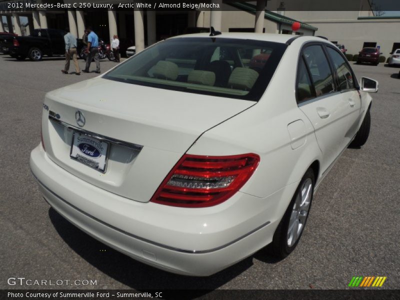 Arctic White / Almond Beige/Mocha 2012 Mercedes-Benz C 250 Luxury